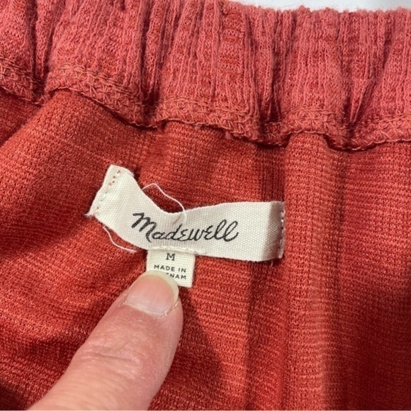 Madewell Off The Shoulder Dress Orange Textured - Picture 5 of 9